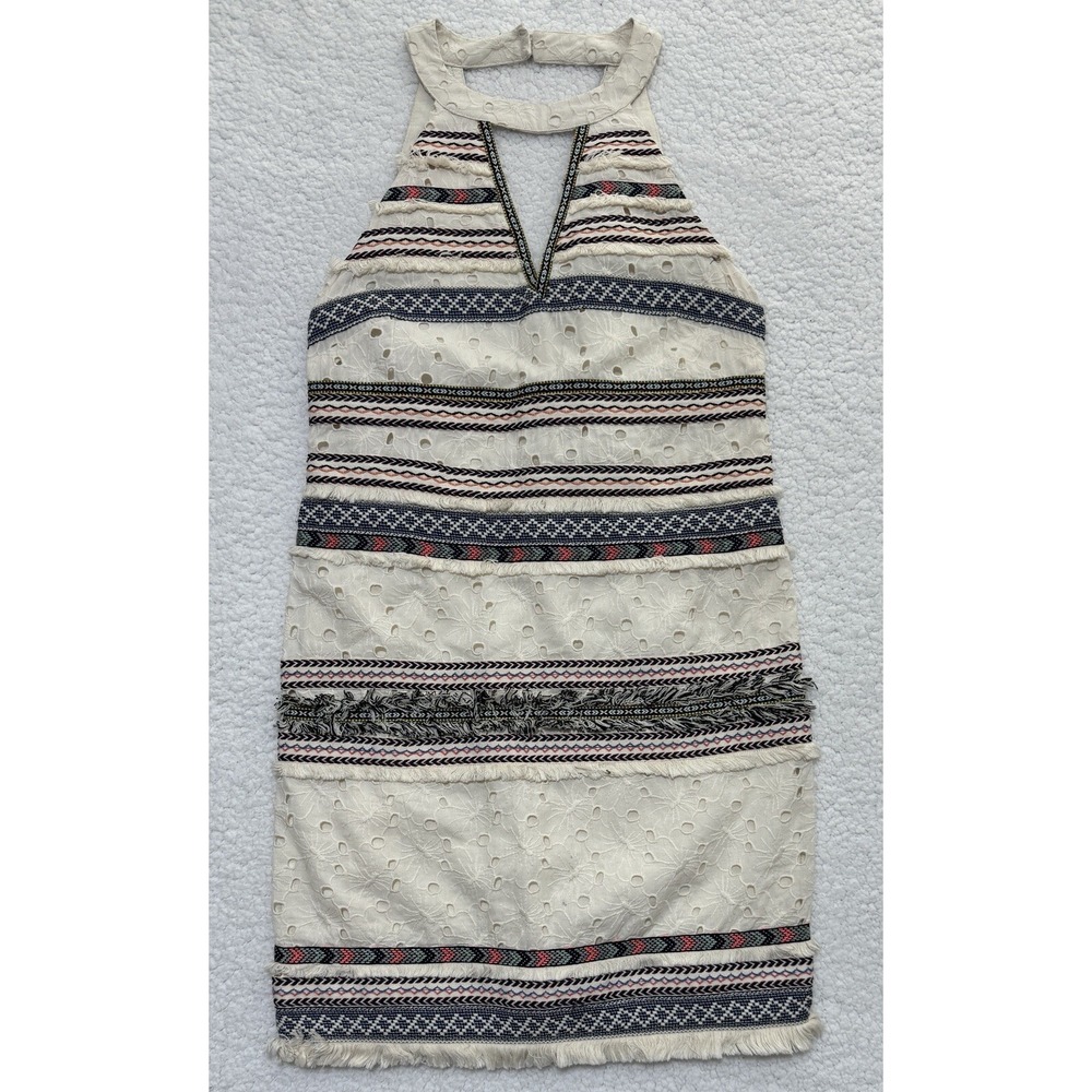 Artelier Nicole Miller Sleeveless Mini Dress Geometric Floral Womens 0